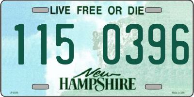 NH license plate 1150396