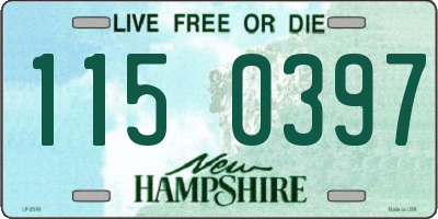 NH license plate 1150397