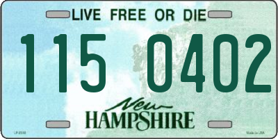NH license plate 1150402