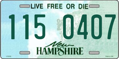 NH license plate 1150407