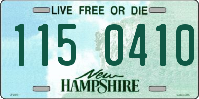 NH license plate 1150410