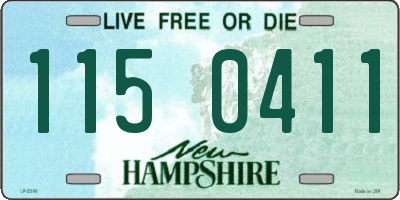NH license plate 1150411