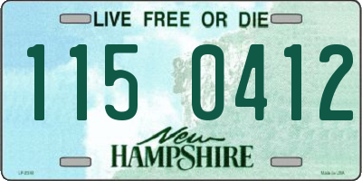 NH license plate 1150412