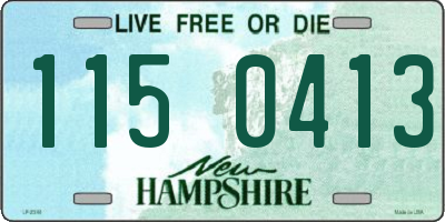 NH license plate 1150413