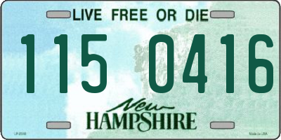 NH license plate 1150416