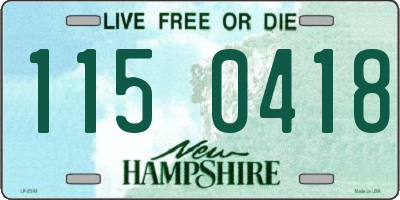 NH license plate 1150418