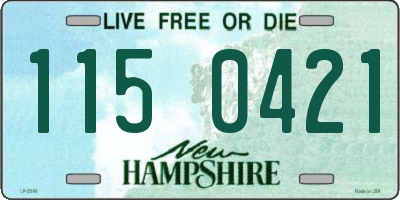 NH license plate 1150421