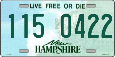 NH license plate 1150422
