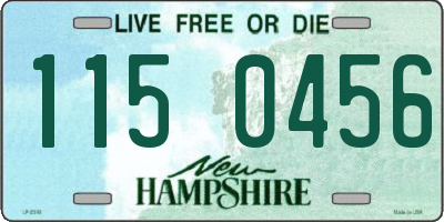 NH license plate 1150456