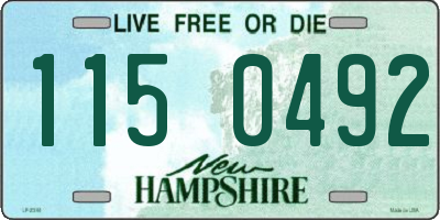 NH license plate 1150492