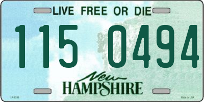 NH license plate 1150494
