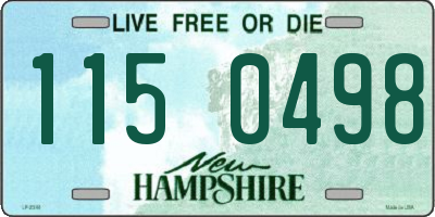 NH license plate 1150498