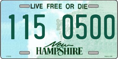 NH license plate 1150500