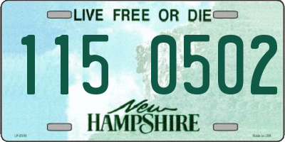 NH license plate 1150502