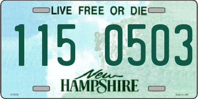 NH license plate 1150503