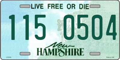 NH license plate 1150504