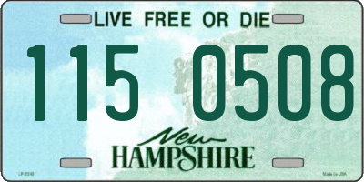 NH license plate 1150508