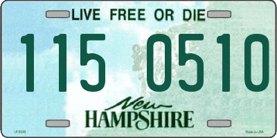 NH license plate 1150510