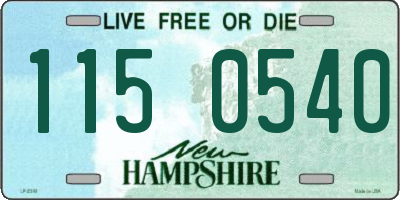 NH license plate 1150540