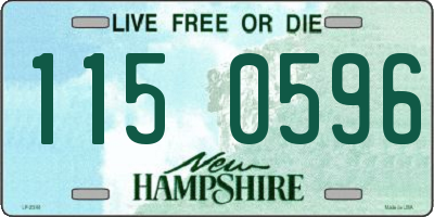NH license plate 1150596