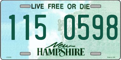 NH license plate 1150598