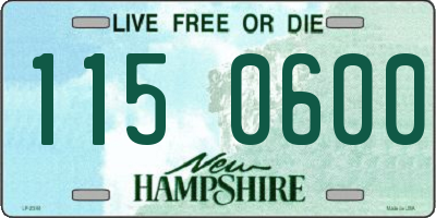 NH license plate 1150600