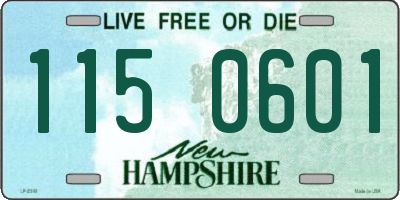 NH license plate 1150601