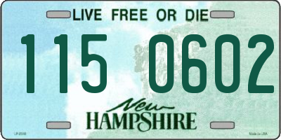 NH license plate 1150602
