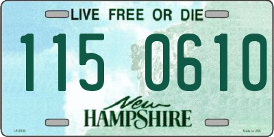 NH license plate 1150610