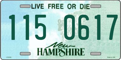 NH license plate 1150617