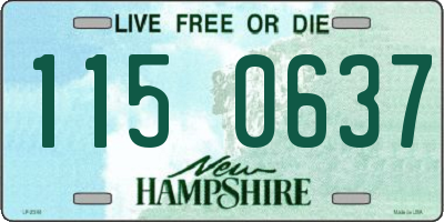 NH license plate 1150637