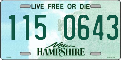 NH license plate 1150643