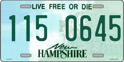 NH license plate 1150645