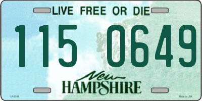 NH license plate 1150649