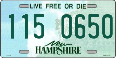 NH license plate 1150650