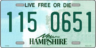 NH license plate 1150651