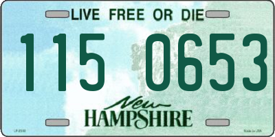 NH license plate 1150653