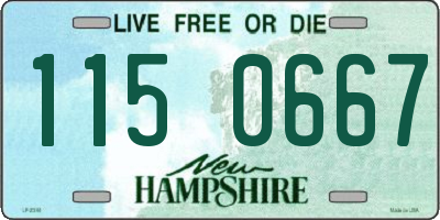 NH license plate 1150667