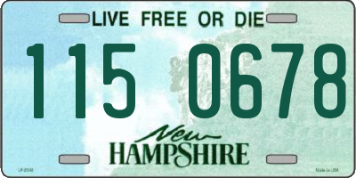 NH license plate 1150678