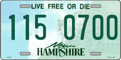 NH license plate 1150700
