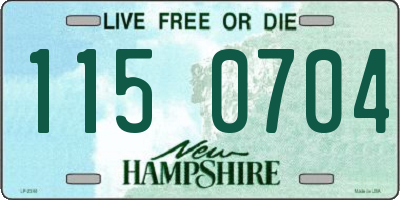 NH license plate 1150704