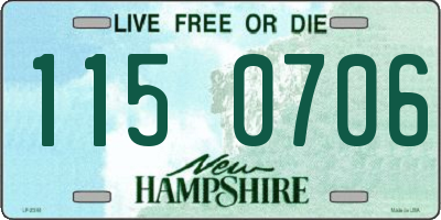 NH license plate 1150706