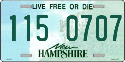 NH license plate 1150707