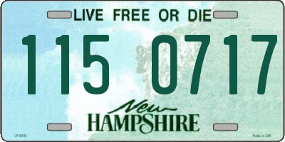 NH license plate 1150717