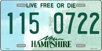 NH license plate 1150722
