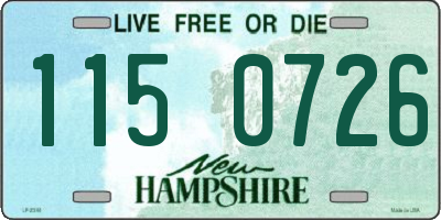 NH license plate 1150726