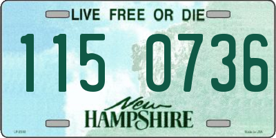 NH license plate 1150736