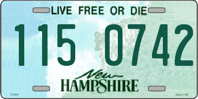 NH license plate 1150742