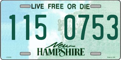 NH license plate 1150753