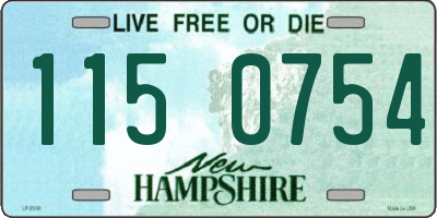 NH license plate 1150754